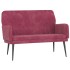 Banco de terciopelo rojo tinto 108x79x79