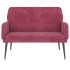 Banco de terciopelo rojo tinto 108x79x79