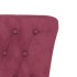 Sillón de respaldo alto con botones terciopelo rojo