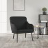 Sillón de cuero sintético negro 63x76x80