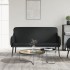 Banco de cuero sintético negro 110x76x80