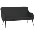 Banco de cuero sintético negro 110x76x80