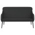 Banco de cuero sintético negro 110x76x80