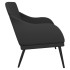 Banco de cuero sintético negro 110x76x80