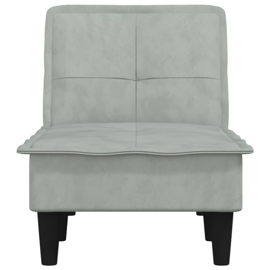 Sofá diván de terciopelo gris