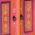 Mueble de TV madera maciza de mango rosa 110x30x40