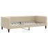 Sofá cama sin colchón tela crema 90x200