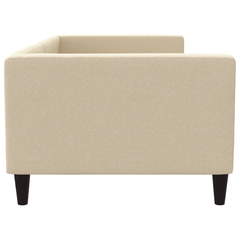 Sofá cama sin colchón tela crema 90x200