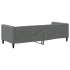 Sofá cama sin colchón tela gris oscuro 80x200