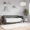 Sofá cama sin colchón tela gris oscuro 90x190 cm