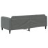 Sofá cama sin colchón tela gris oscuro 90x190