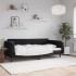 Sofá cama sin colchón terciopelo negro 90x190
