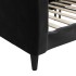Sofá cama sin colchón terciopelo negro 90x190