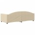 Sofá cama sin colchón tela crema 90x200