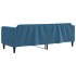 Sofá cama sin colchón terciopelo azul 80x200