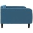 Sofá cama sin colchón terciopelo azul 100x200
