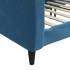Sofá cama sin colchón terciopelo azul 100x200