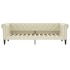 Sofá cama cuero sintético color crema 100x200