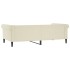 Sofá cama cuero sintético color crema 100x200
