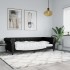 Sofá cama sin colchón cuero sintético negro 90x200
