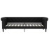 Sofá cama sin colchón cuero sintético negro 90x200