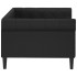 Sofá cama sin colchón cuero sintético negro 90x200
