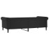 Sofá cama sin colchón cuero sintético negro 90x200