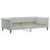 Sofá cama sin colchón terciopelo gris claro 100x200