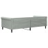 Sofá cama sin colchón terciopelo gris claro 100x200