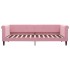 Sofá cama sin colchón terciopelo rosa 90x200