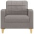 Sillón de tela gris taupé 60