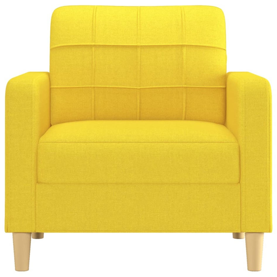 Sillón de tela amarillo claro 60