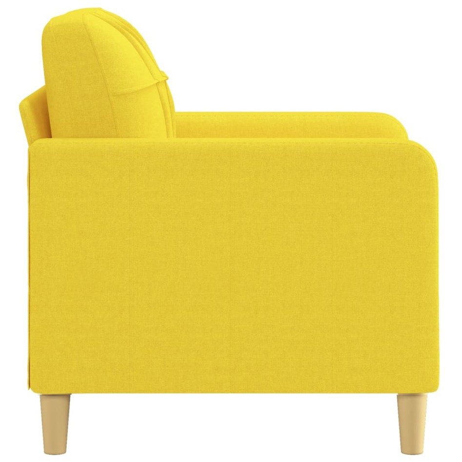 Sillón de tela amarillo claro 60