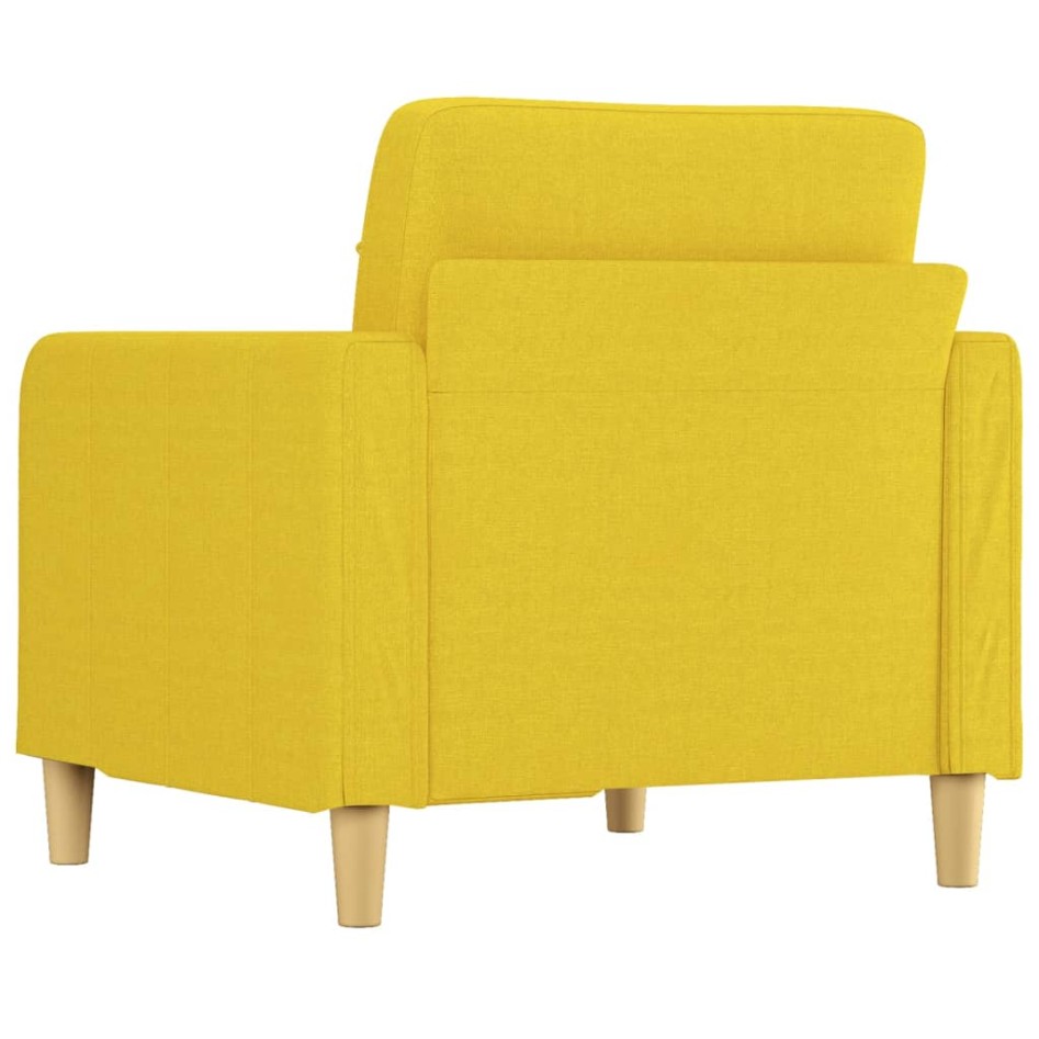 Sillón de tela amarillo claro 60