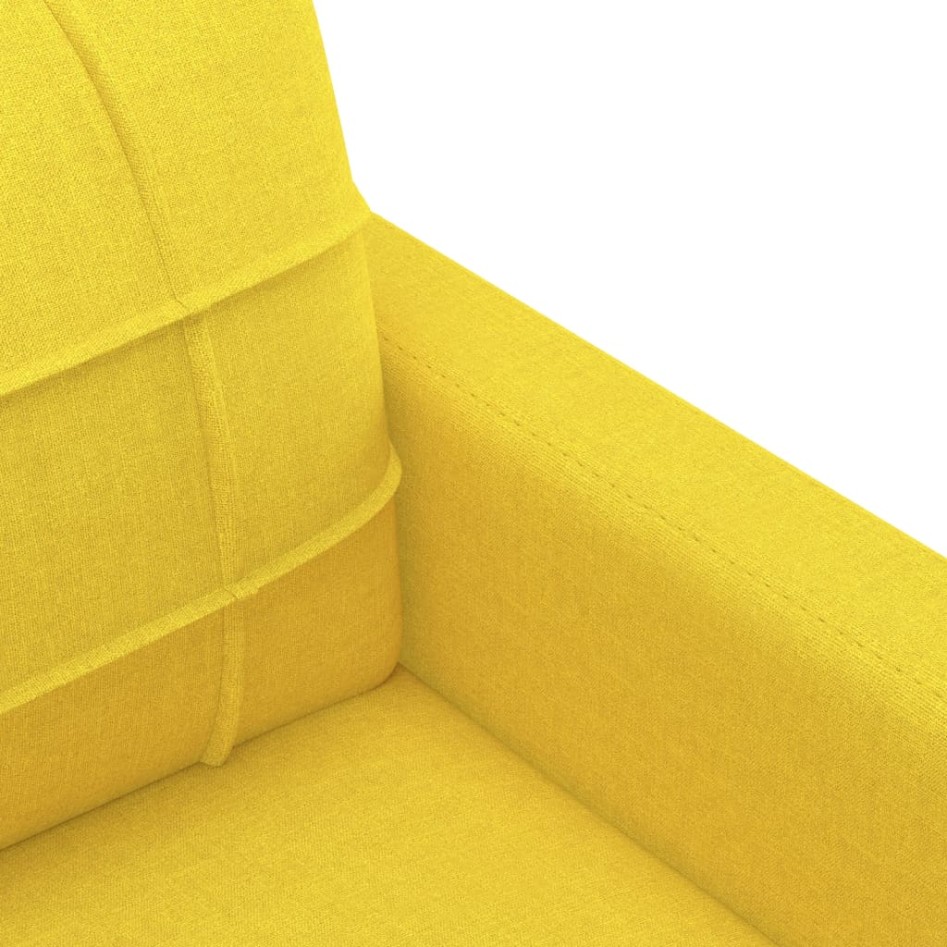 Sillón de tela amarillo claro 60