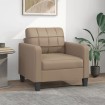 Sillón cuero sintético color capuchino 60 cm