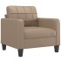 Sillón cuero sintético color capuchino 60