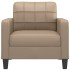 Sillón cuero sintético color capuchino 60