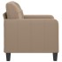 Sillón cuero sintético color capuchino 60
