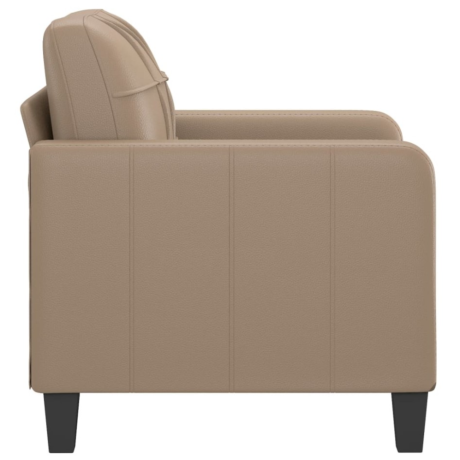 Sillón cuero sintético color capuchino 60