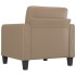 Sillón cuero sintético color capuchino 60