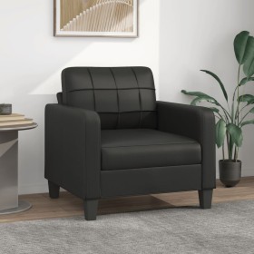 Sillón cuero sintético negro 60