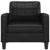 Sillón cuero sintético negro 60