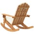 Silla mecedora Adirondack con cojines madera maciza