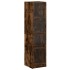 Aparador con puertas de vidrio roble ahumado 35x37x142