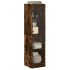 Aparador con puertas de vidrio roble ahumado 35x37x142