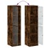 Aparador con puertas de vidrio roble ahumado 35x37x142