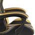 Silla gaming con reposapiés cuero sintético negro y
