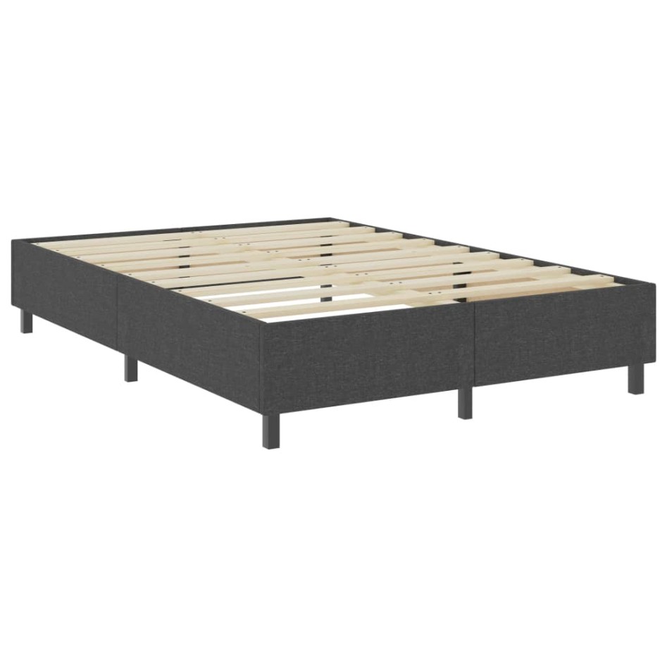 Estructura de cama Box Spring tela gris 140x200