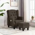 Sillón de masaje con reposapiés tela